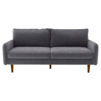 Arman Three Seater Fabric Sofa - Grey