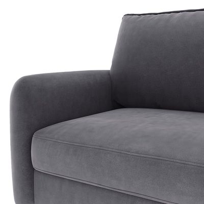 Arman Three Seater Fabric Sofa - Grey