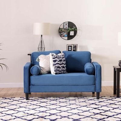 Mugen 2 Seater Fabric Sofa - Deep Blue