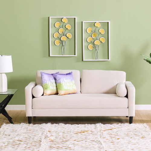 أريكة قماشية 3 مقاعد من موجن - كريمي