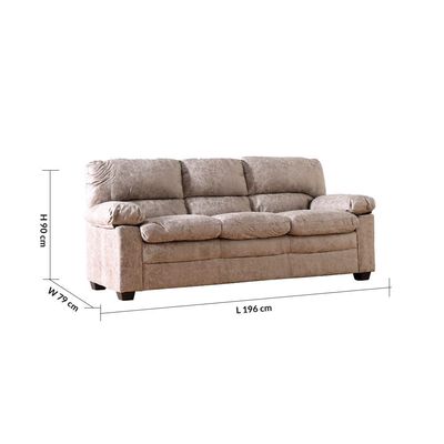 Empress 3+2 Seater Fabric Sofa Set - Light Brown