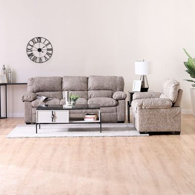 Empress 3+2 Seater Fabric Sofa Set - Light Brown