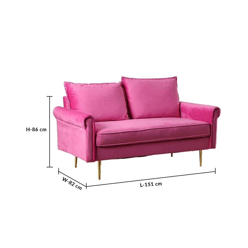 Pink settee deals