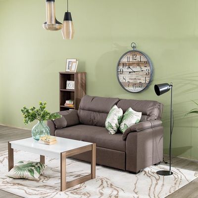 Balmond 3 Seater Fabric Sofa Bed - Brown