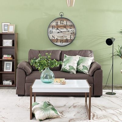 Balmond 3 Seater Fabric Sofa Bed - Brown