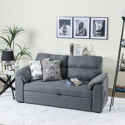 Balmond 3 Seater Air Leather Sofa Bed - Grey