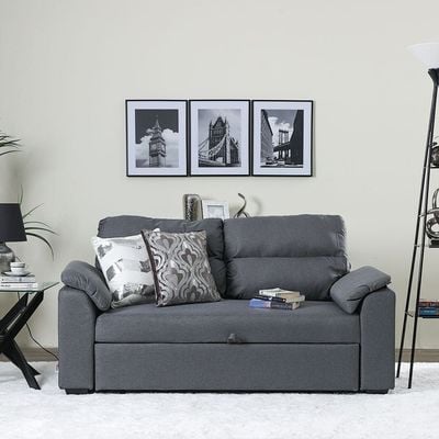 Balmond 3 Seater Fabric Sofa Bed - Grey