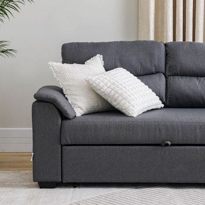 Balmond 3 Seater Fabric Sofa Bed - Grey