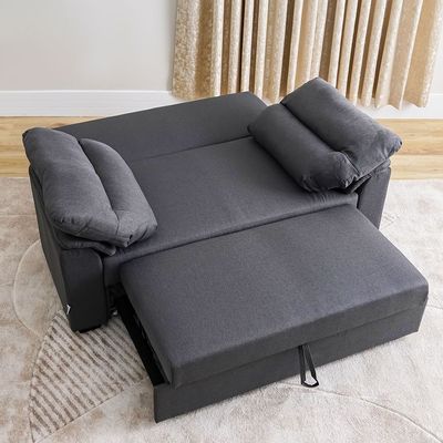 Balmond 3 Seater Fabric Sofa Bed - Grey