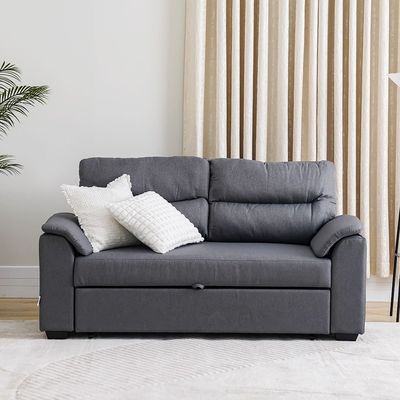 Balmond 3 Seater Fabric Sofa Bed - Grey