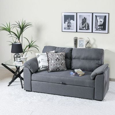 Balmond 3 Seater Fabric Sofa Bed - Grey