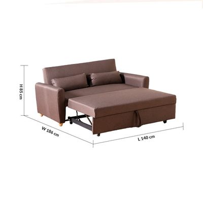 Alpha 2-Seater Fabric Sofa Bed