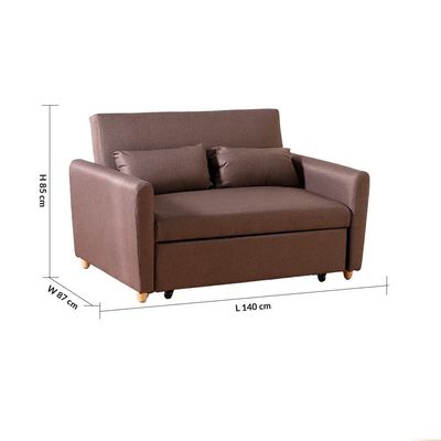 Alpha 2-Seater Fabric Sofa Bed