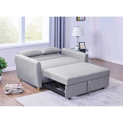 Alpha 2 Seater Fabric Sofabed - Grey