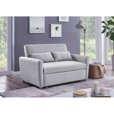 Alpha 2 Seater Fabric Sofabed - Grey