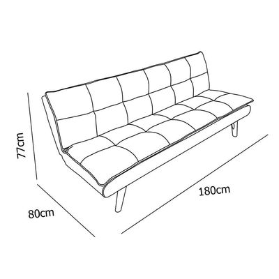 Beatrice 3-Seater Fabric Sofa Bed