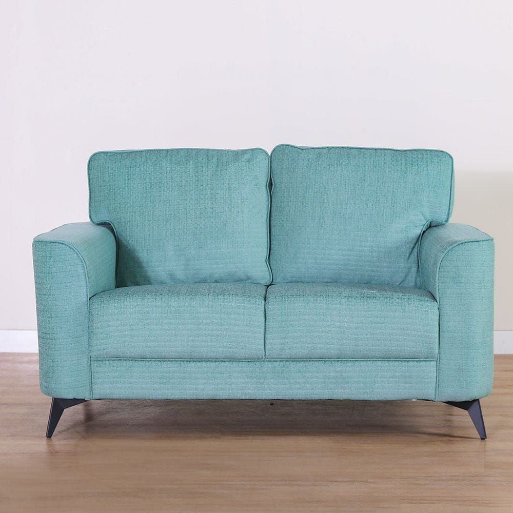 Teal two store seater sofa