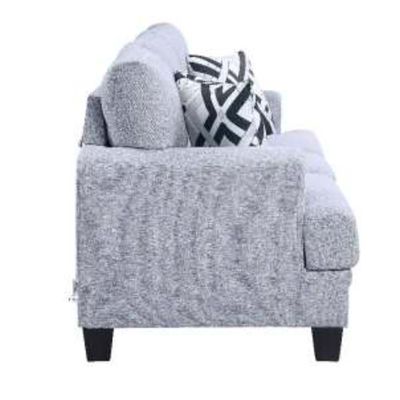 Dahlia 3-Seater Fabric Sofa - Light Grey