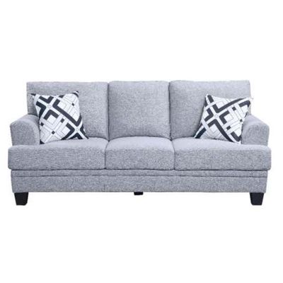 Dahlia Fabric Sofa Set - Light Grey