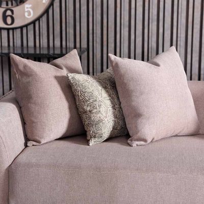 Ashley 3+3+1+1 Seater Fabric Sofa Set-Light Brown