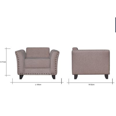 Ashley 1-Seater Fabric Sofa