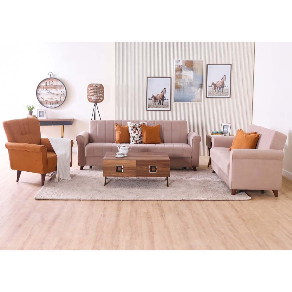 Caramel sofa store set