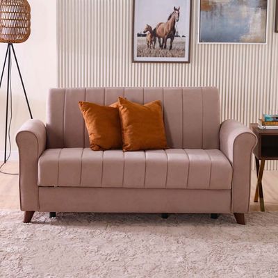 Monde 3+2+1 Seater Fabric Sofa Set-Caramel