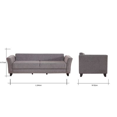 Ashley 3-Seater Fabric Sofa