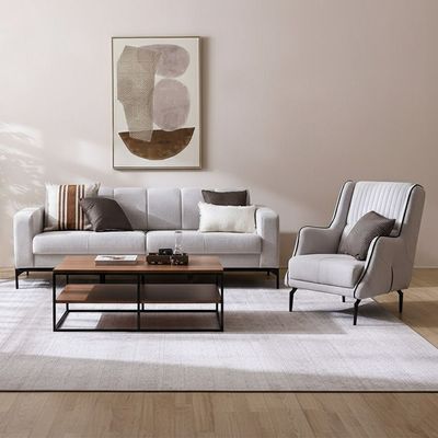 Form 3+1+1 Seater Fabric Sofa Set-Beige