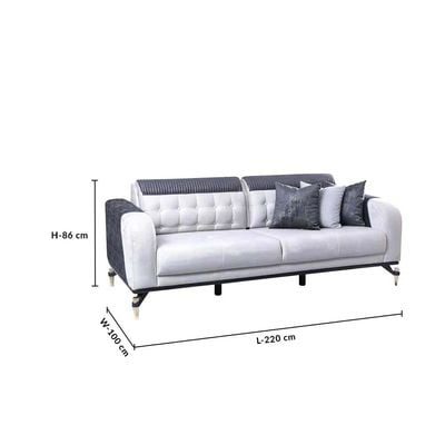 Allegra 3-Seater Fabric Sofa