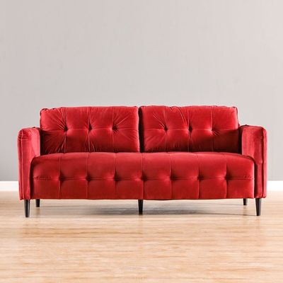 Rabiya Fabric Sofa Set-Red