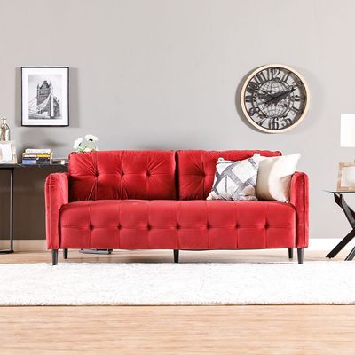 Rabiya Fabric Sofa Set-Red