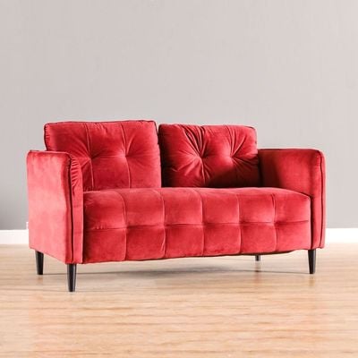 Rabiya Fabric Sofa Set-Red