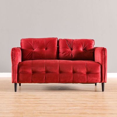 Rabiya Fabric Sofa Set-Red