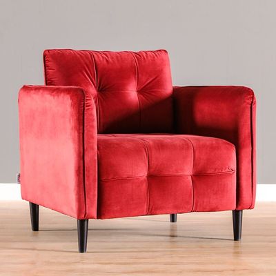 Rabiya Fabric Sofa Set-Red