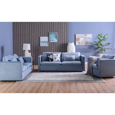 Gazini Fabric Sofa Set-Blue