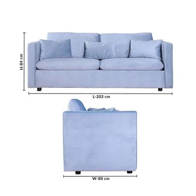 Gazini Fabric Sofa Set-Blue