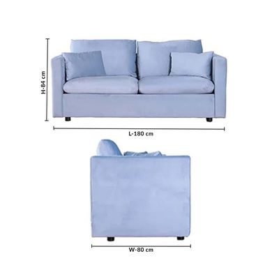 Gazini Fabric Sofa Set-Blue