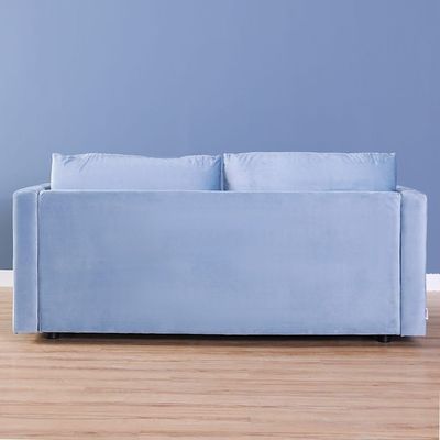 Gazini Two Seater Fabric Sofa-Blue