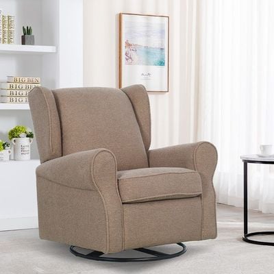 Dobbin 1 Seater Swivel Chair with Glider - Taupe