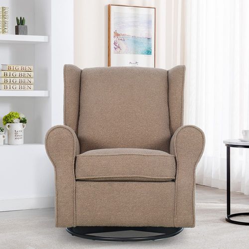Dobbin 1 Seater Swivel Chair with Glider - Taupe