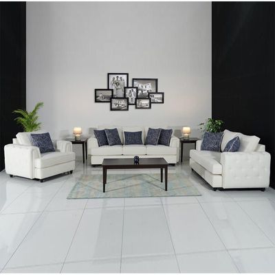 Moscow 3+2+1 seater fabric sofa set-Pearl White