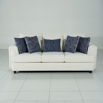 Moscow 3+2+1 seater fabric sofa set-Pearl White