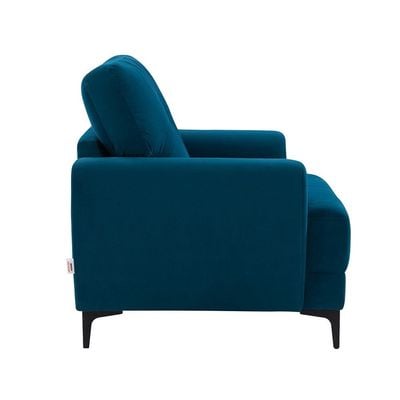 Glasgow 1 Seater Fabric Sofa - Velvet Teal