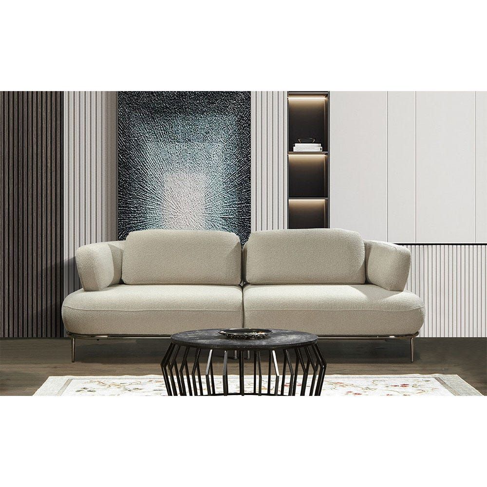 Buy London 3-Seater Fabric Sofa - Light Brown Online | Danube Home UAE