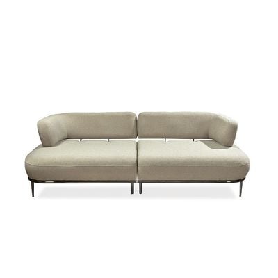 London 3-Seater Fabric Sofa - Light Brown