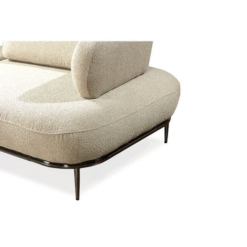 London 3-Seater Fabric Sofa - Light Brown