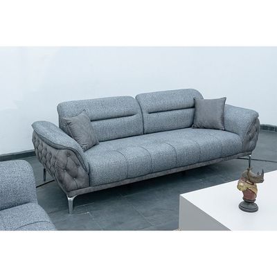 Vitalli 3+1+1 Fabric Sofa Set - Grey