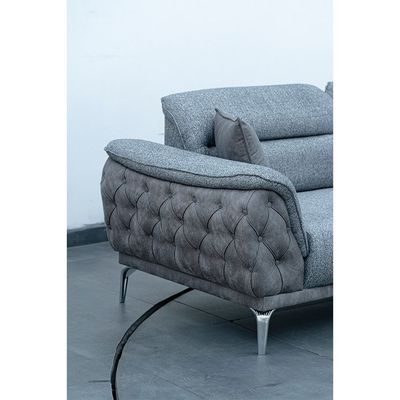 Vitalli 3+1+1 Fabric Sofa Set - Grey