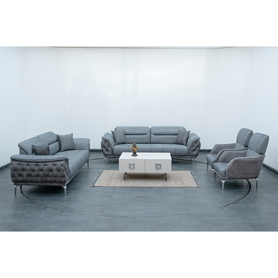 Vitalli 3 Seater Fabric Sofa - Grey